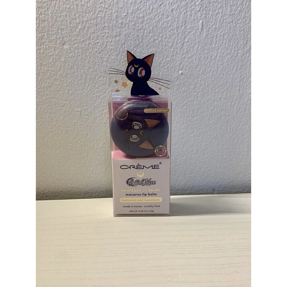 3X THE CREME SHOP X SAILOR MOON -LUNA MACARON LIP BALM New Moisturizing Berry